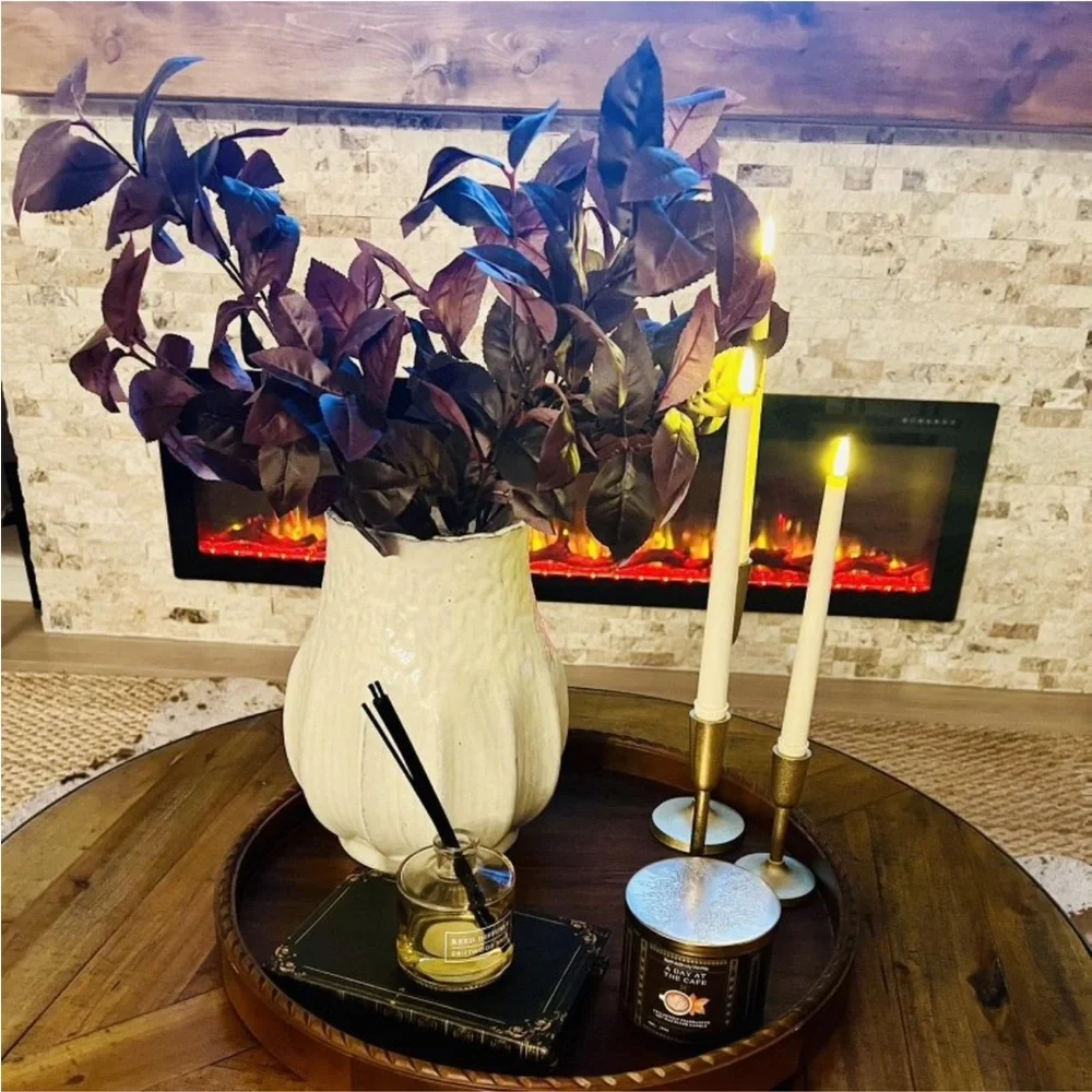 Artificial Black Plum Leaf Stem 25”- Hearth & Hand with Magnolia